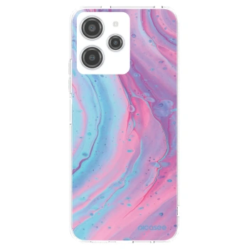 Picasee Xiaomi Redmi 12 4G Hülle - Transparentes Silikon - Pink liquid