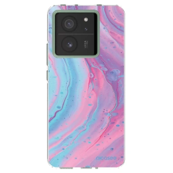 Picasee Xiaomi 13T Hülle - Transparentes Silikon - Pink liquid