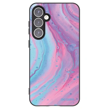 Picasee Samsung Galaxy S23 FE S711B Hülle - Schwarzes Silikon - Pink liquid