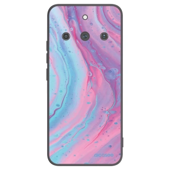 Picasee Realme 11 Pro+ Hülle - Schwarzes Silikon - Pink liquid