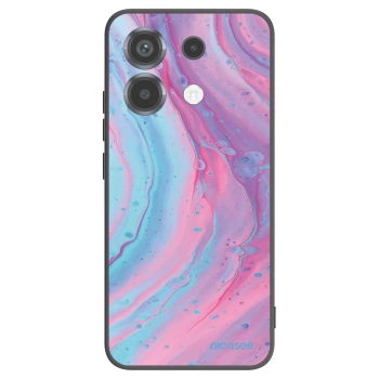 Picasee Xiaomi Poco X6 Hülle - Schwarzes Silikon - Pink liquid