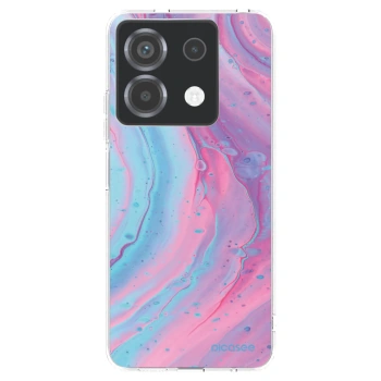 Picasee Xiaomi Poco X6 Hülle - Transparentes Silikon - Pink liquid