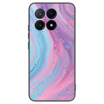 Picasee Xiaomi Poco X6 Pro Hülle - Schwarzes Silikon - Pink liquid