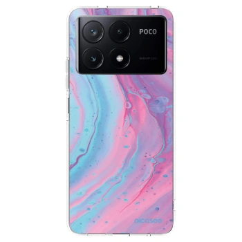 Picasee Xiaomi Poco X6 Pro Hülle - Transparentes Silikon - Pink liquid