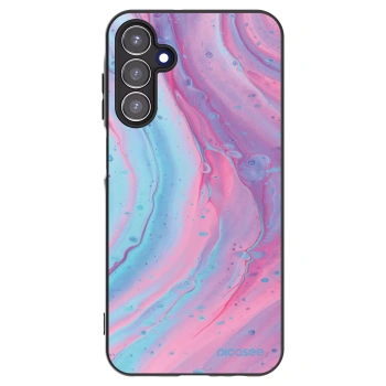 Picasee Samsung Galaxy A15 A155F 4G Hülle - Schwarzes Silikon - Pink liquid