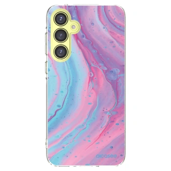 Picasee Samsung Galaxy A35 5G A356B Hülle - Transparentes Silikon - Pink liquid