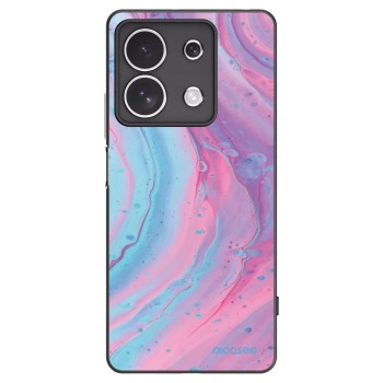 Picasee Xiaomi Redmi Note 13 4G Hülle - Schwarzes Silikon - Pink liquid