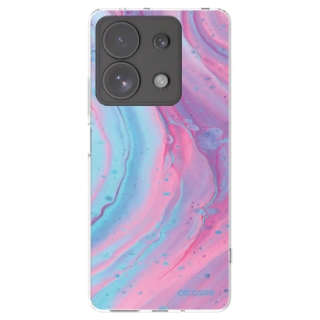Picasee Xiaomi Redmi Note 13 Pro 4G Hülle - Transparentes Silikon - Pink liquid