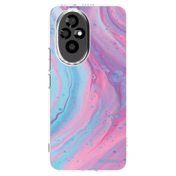 Picasee Honor 200 Pro 5G Hülle - Transparentes Silikon - Pink liquid