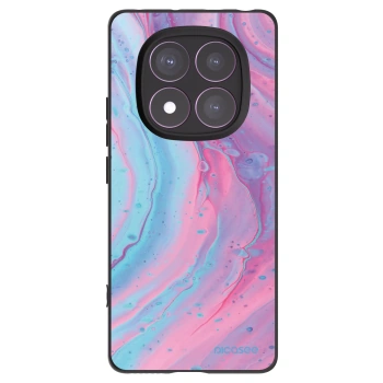 Picasee Xiaomi Redmi Note 14 Pro 4G Hülle - Schwarzes Silikon - Pink liquid