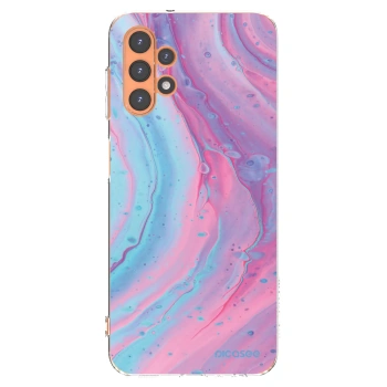 Picasee Samsung Galaxy A13 5G Hülle - Transparentes Silikon - Pink liquid