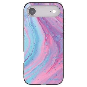 Picasee Apple iPhone Air Hülle - Schwarzes Silikon - Pink liquid
