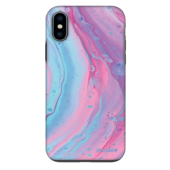 Hülle für Apple iPhone X/XS - Pink liquid