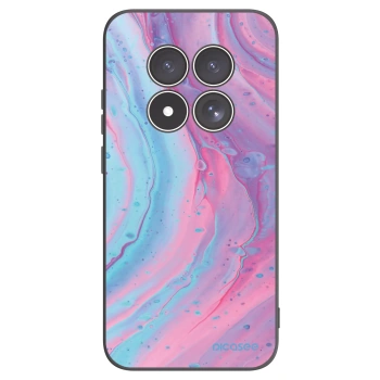 Picasee Xiaomi Redmi Note 15 Pro 4G Hülle - Schwarzes Silikon - Pink liquid