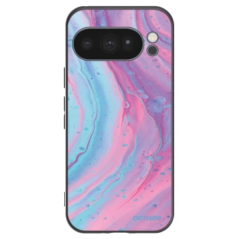 Picasee Google Pixel 10 Pro Hülle - Schwarzes Silikon - Pink liquid