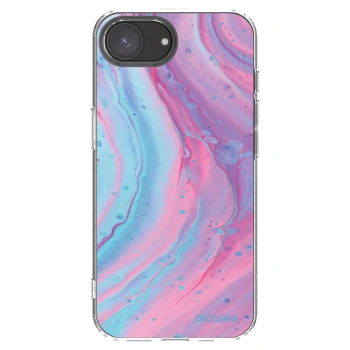 Picasee Apple iPhone 17e Hülle - Transparentes Silikon - Pink liquid