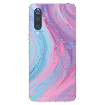 Picasee Xiaomi Mi 9 SE Hülle - Transparentes Silikon - Pink liquid