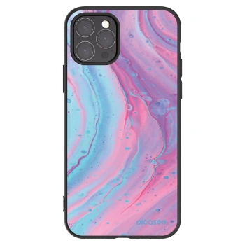 Picasee Apple iPhone 11 Pro Hülle - Schwarzes Silikon - Pink liquid
