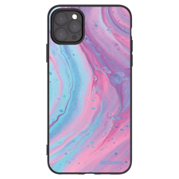 Picasee Apple iPhone 11 Pro Max Hülle - Schwarzes Silikon - Pink liquid