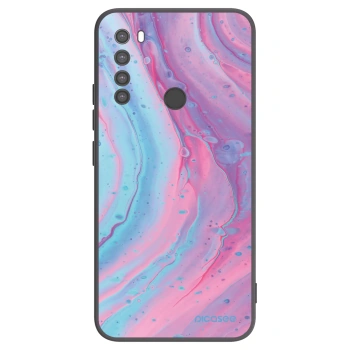 Picasee Xiaomi Redmi Note 8 Hülle - Schwarzes Silikon - Pink liquid