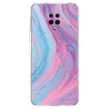 Picasee Xiaomi Redmi Note 9 Pro Hülle - Transparentes Silikon - Pink liquid