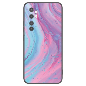 Picasee Xiaomi Mi Note 10 Lite Hülle - Schwarzes Silikon - Pink liquid