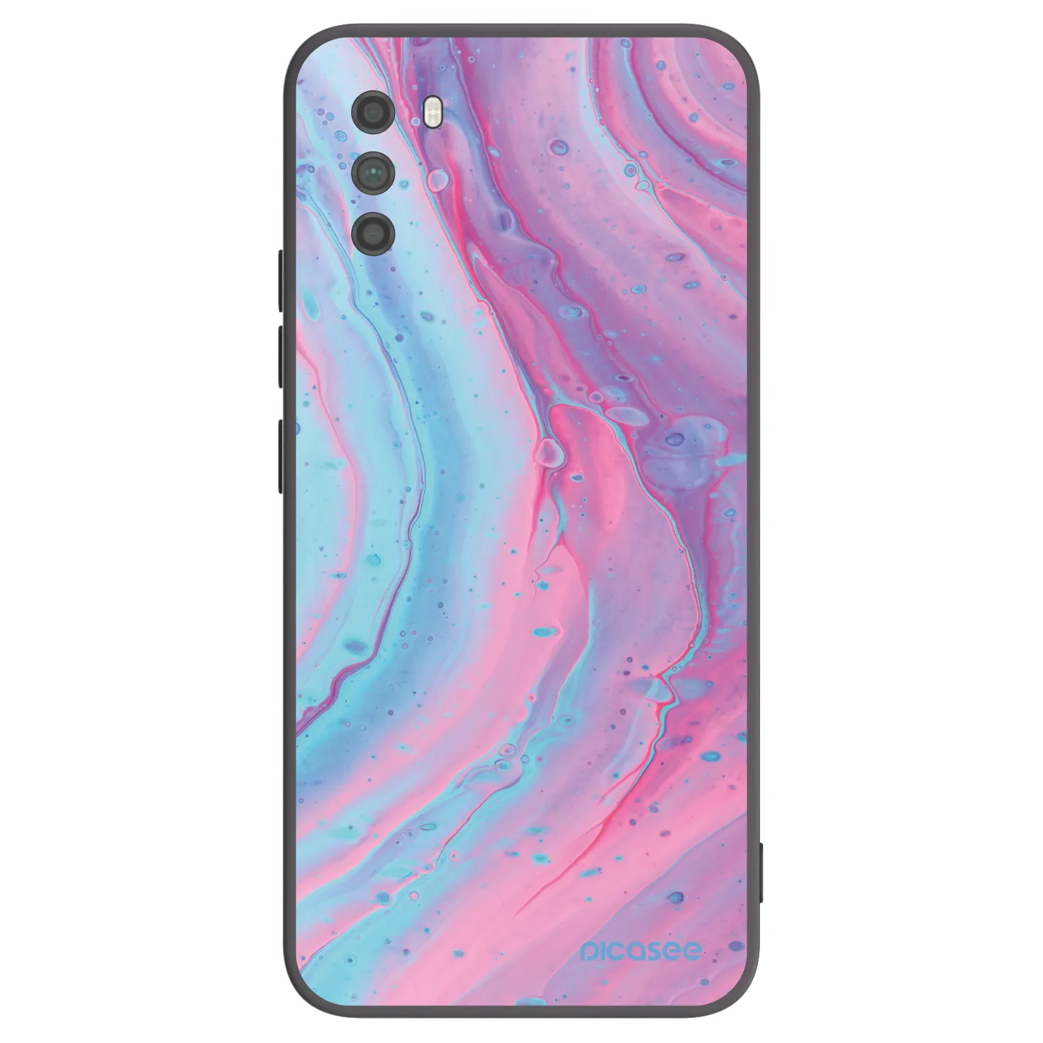 Picasee Xiaomi Poco M3 Hülle - Schwarzes Silikon - Pink liquid