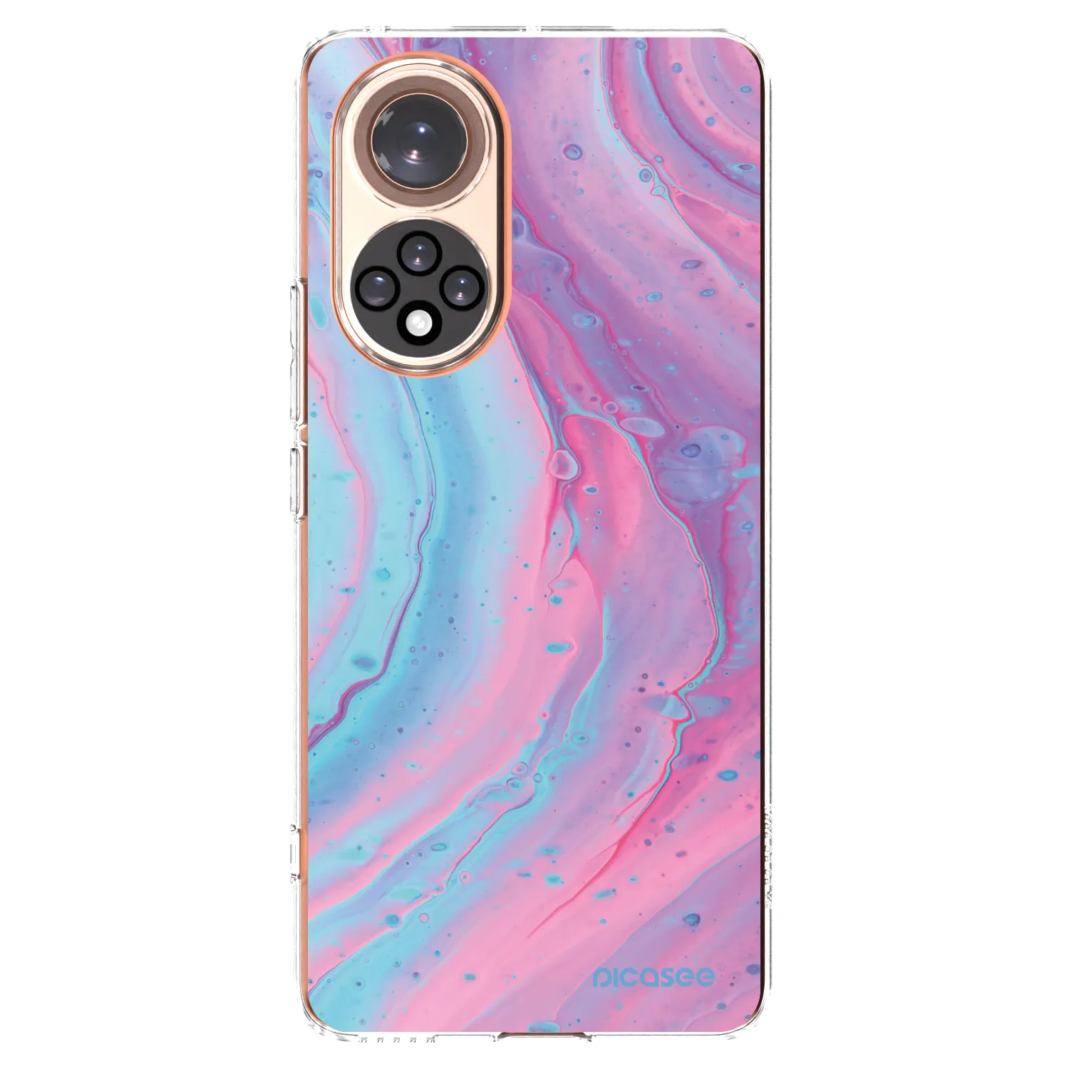 Picasee Honor 50 5G Hülle - Transparentes Silikon - Pink liquid