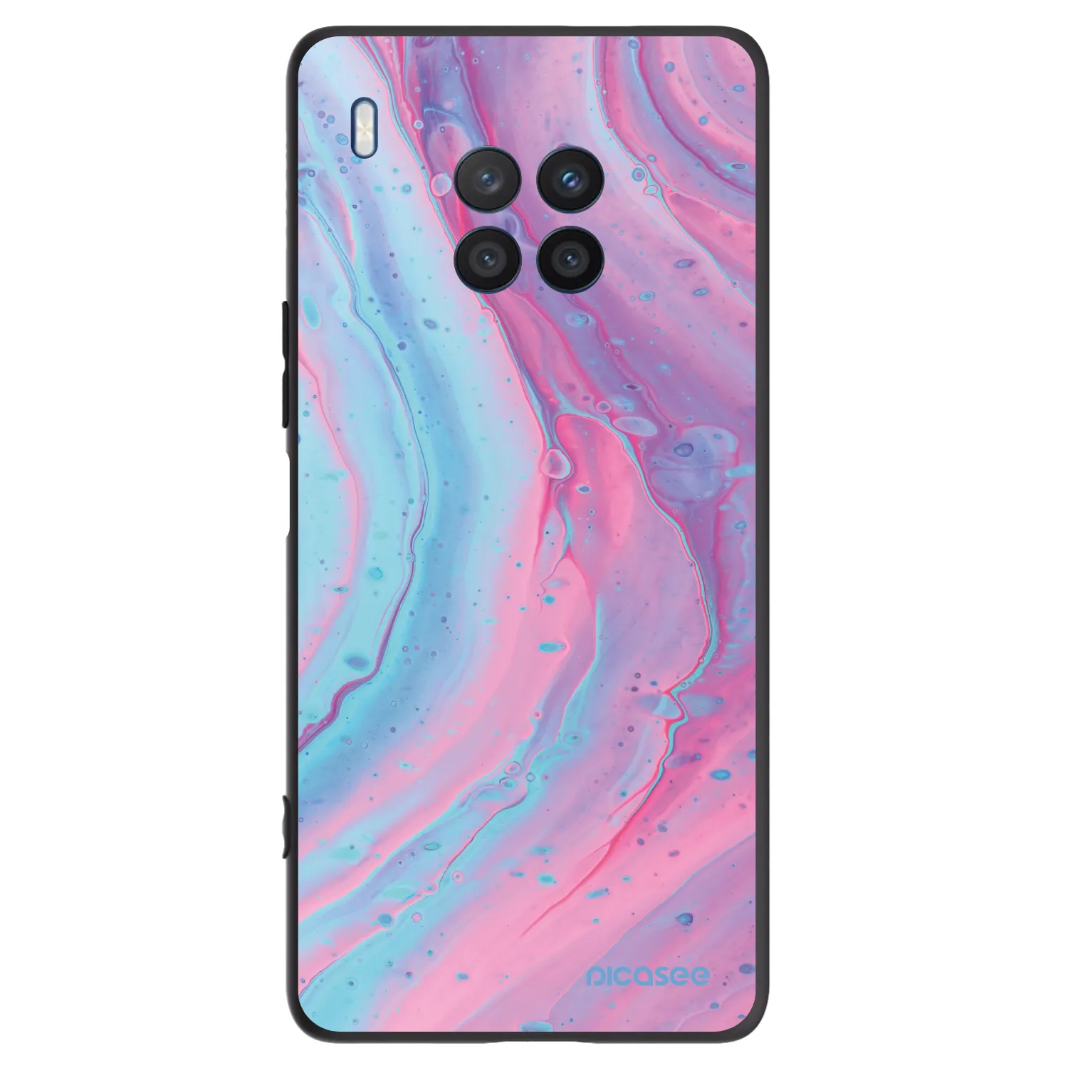 Picasee Honor 50 Lite Hülle - Schwarzes Silikon - Pink liquid