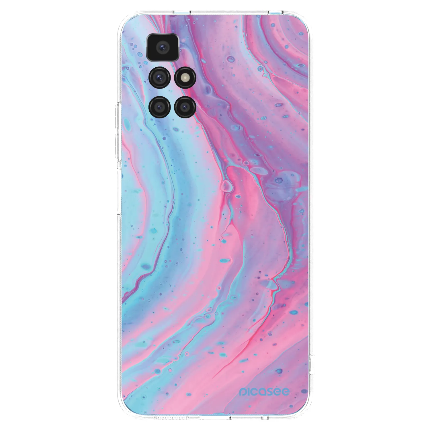 Picasee Xiaomi Redmi 10 (2022) Hülle - Transparentes Silikon - Pink liquid