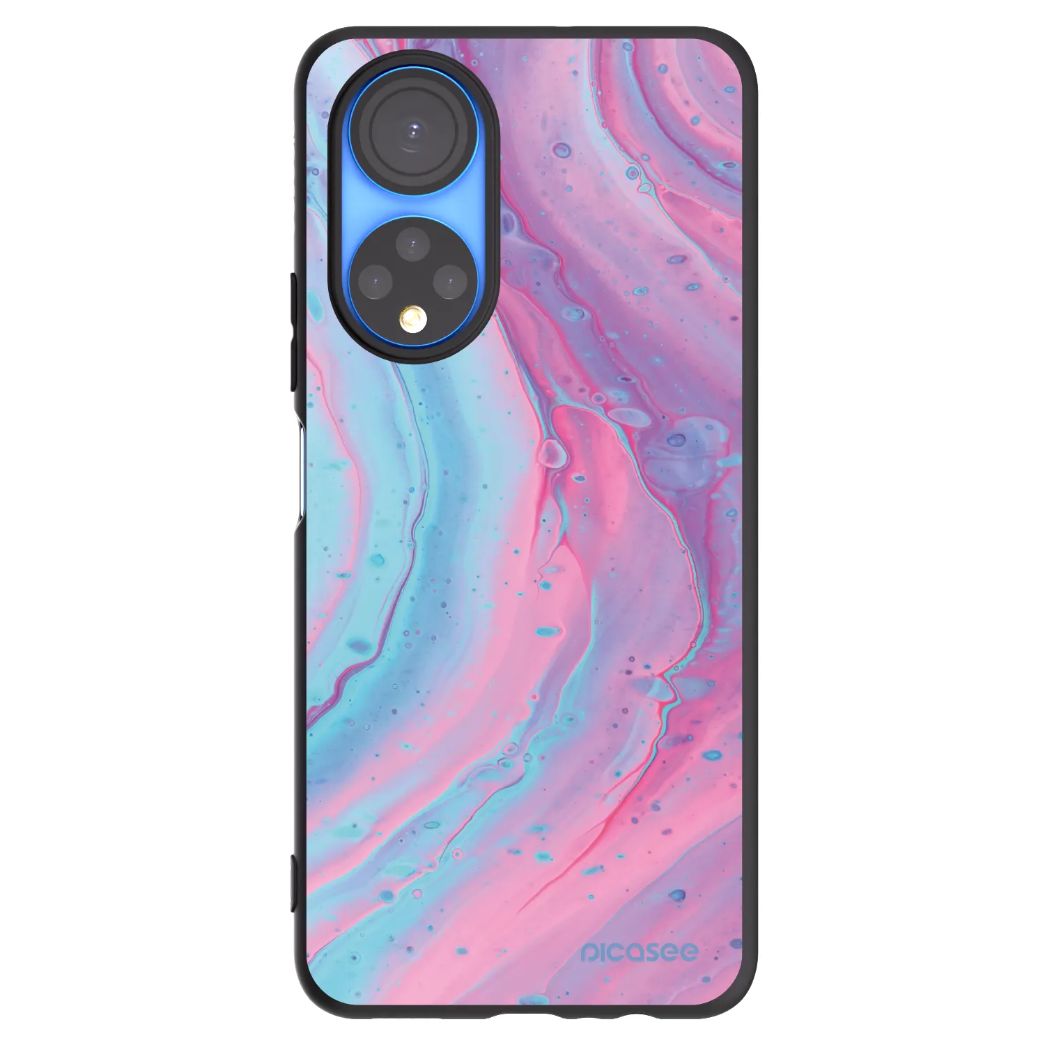 Picasee Honor X7 Hülle - Schwarzes Silikon - Pink liquid