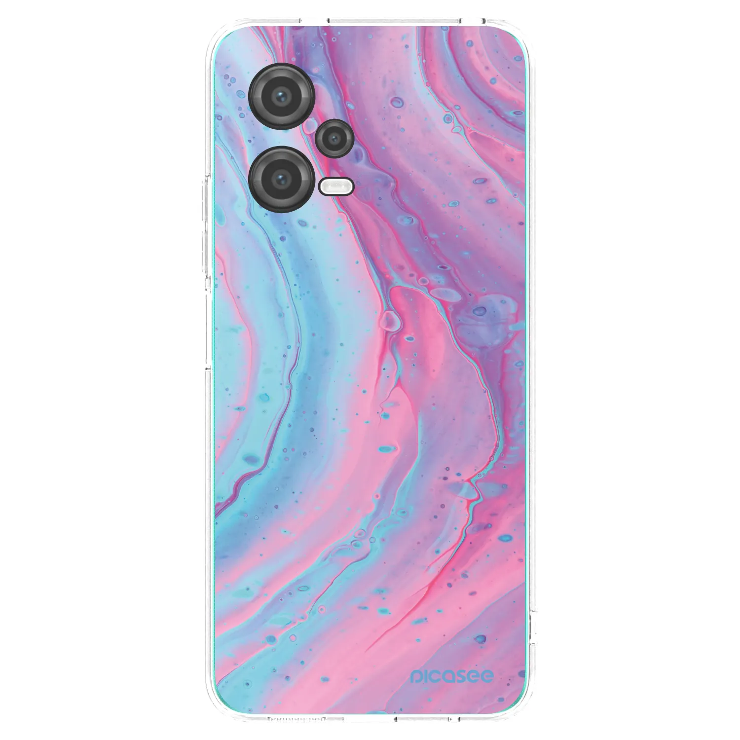 Picasee Xiaomi Poco X5 Hülle - Transparentes Silikon - Pink liquid