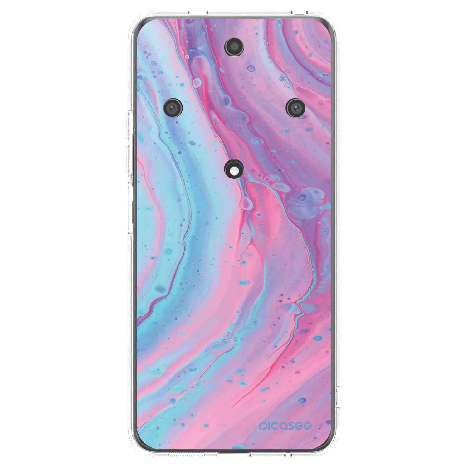 Picasee Honor Magic5 Lite 5G Hülle - Transparentes Silikon - Pink liquid