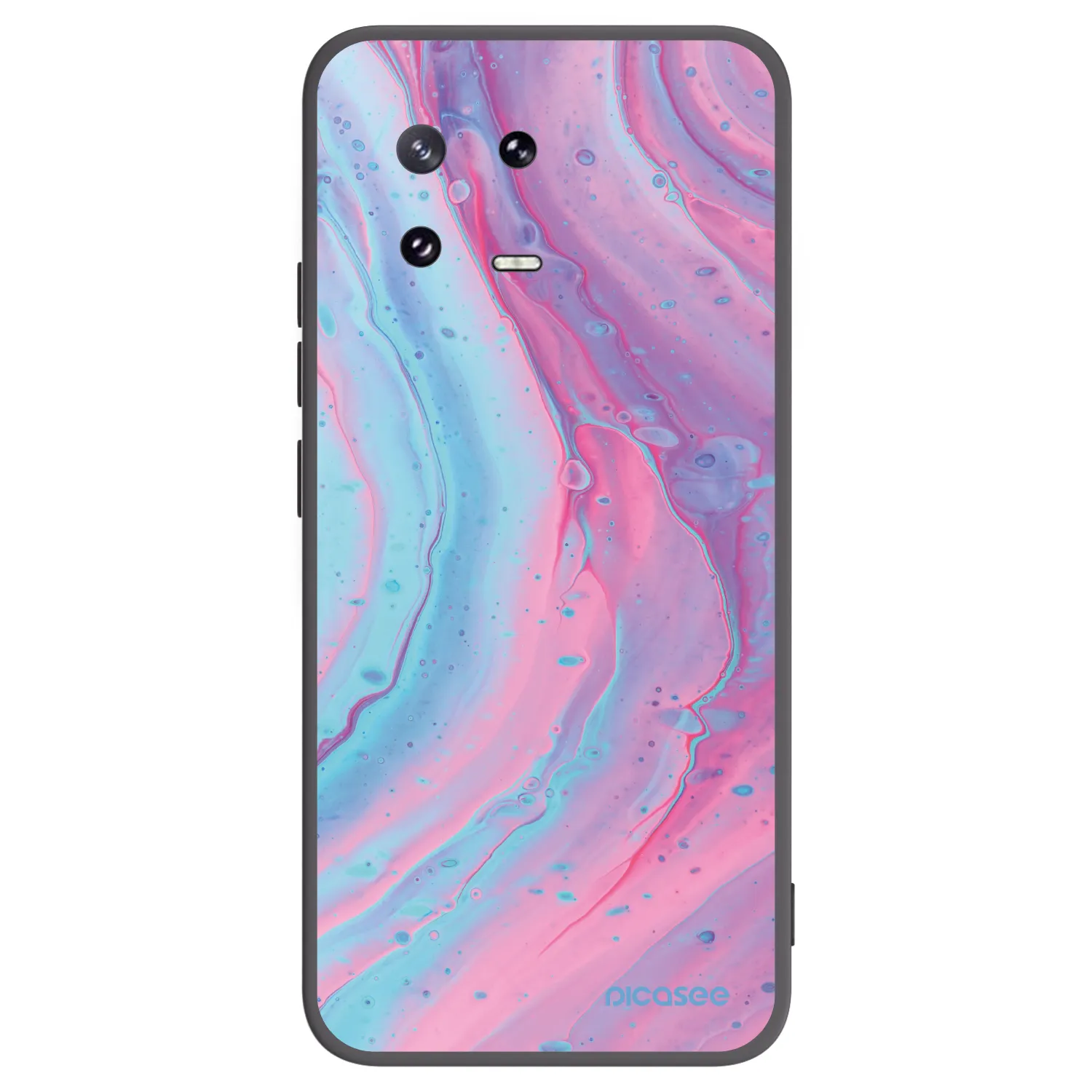 Picasee Xiaomi 13 Pro Hülle - Schwarzes Silikon - Pink liquid