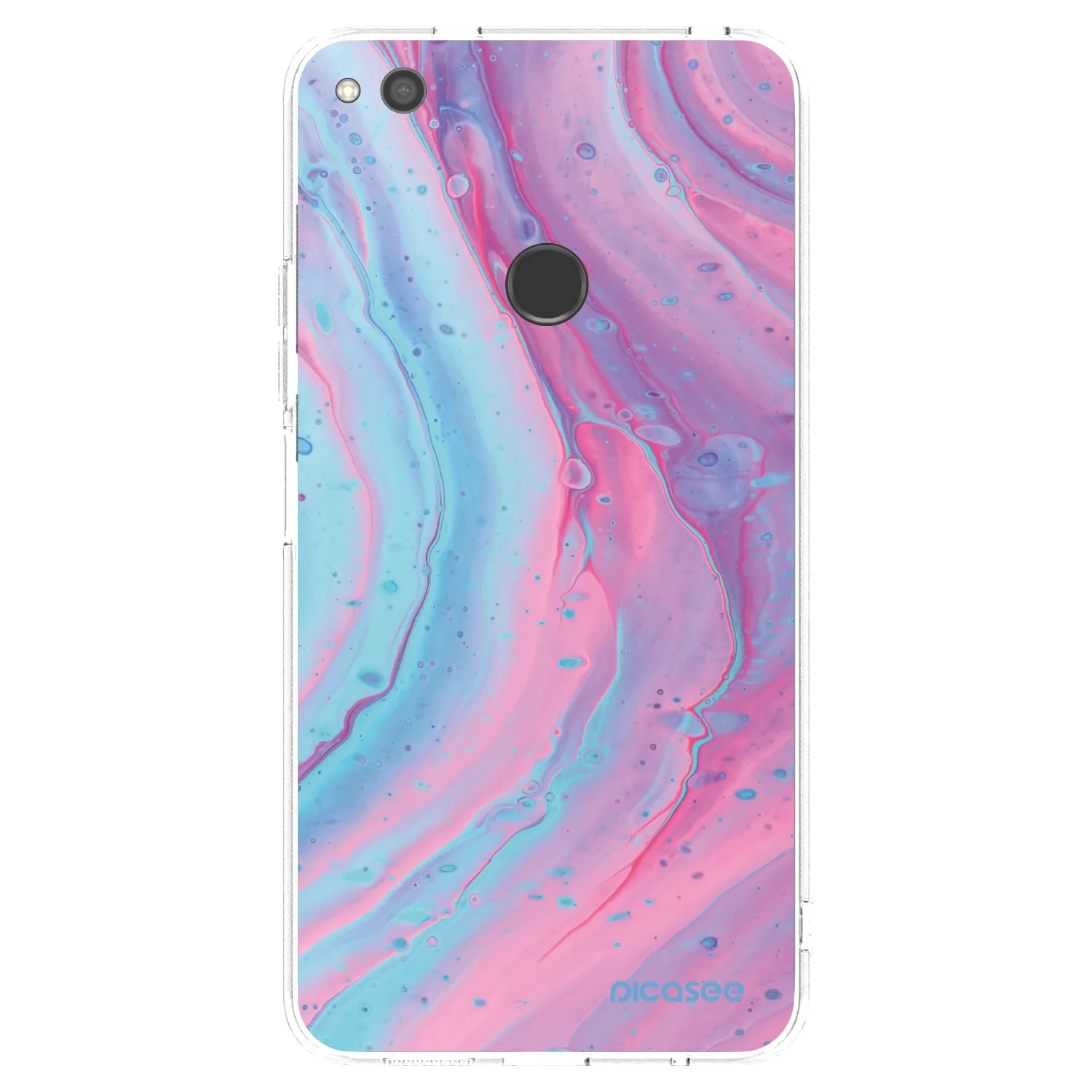 Picasee Huawei P9 Lite 2017 Hülle - Transparentes Silikon - Pink liquid