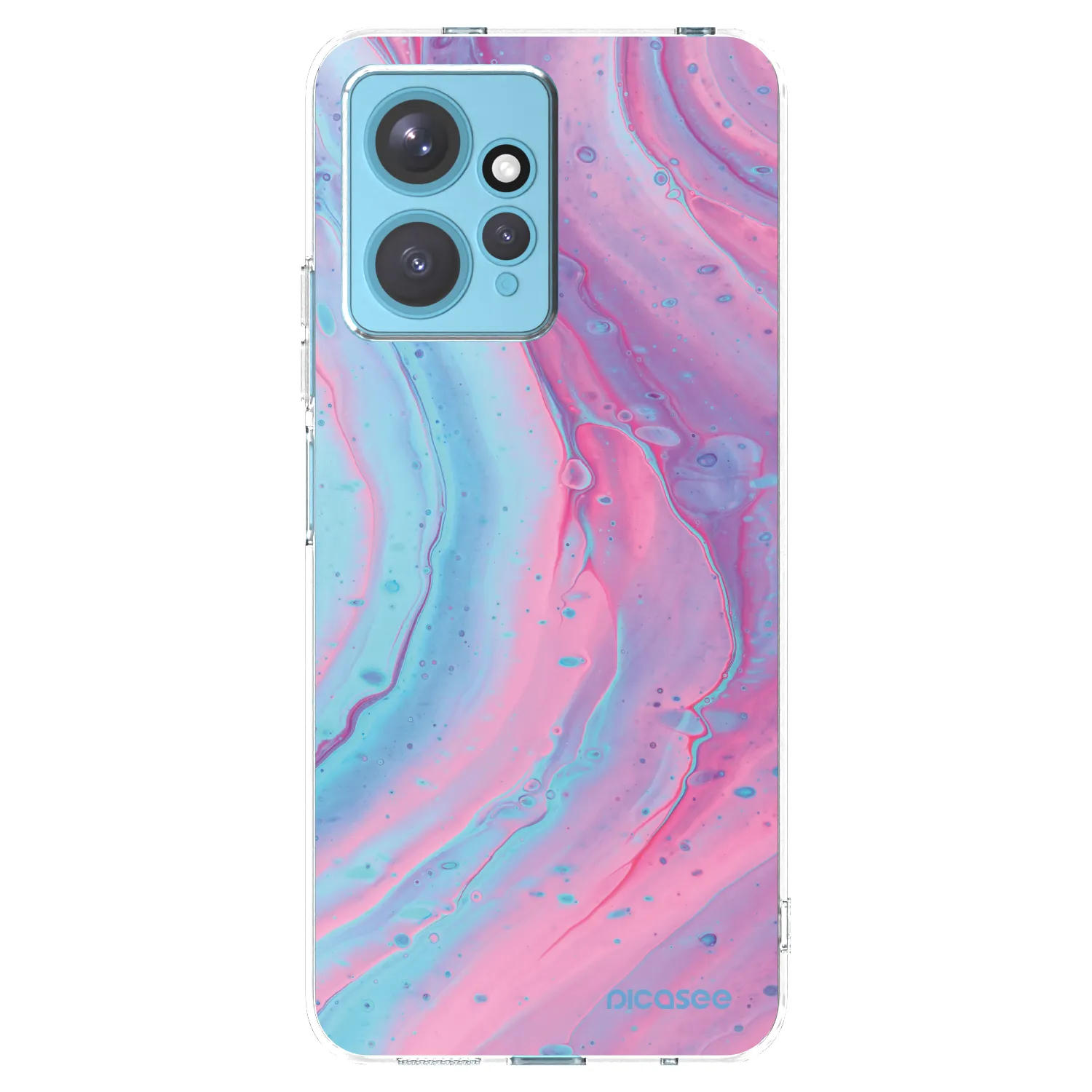 Picasee Xiaomi Redmi Note 12 4G Hülle - Transparentes Silikon - Pink liquid