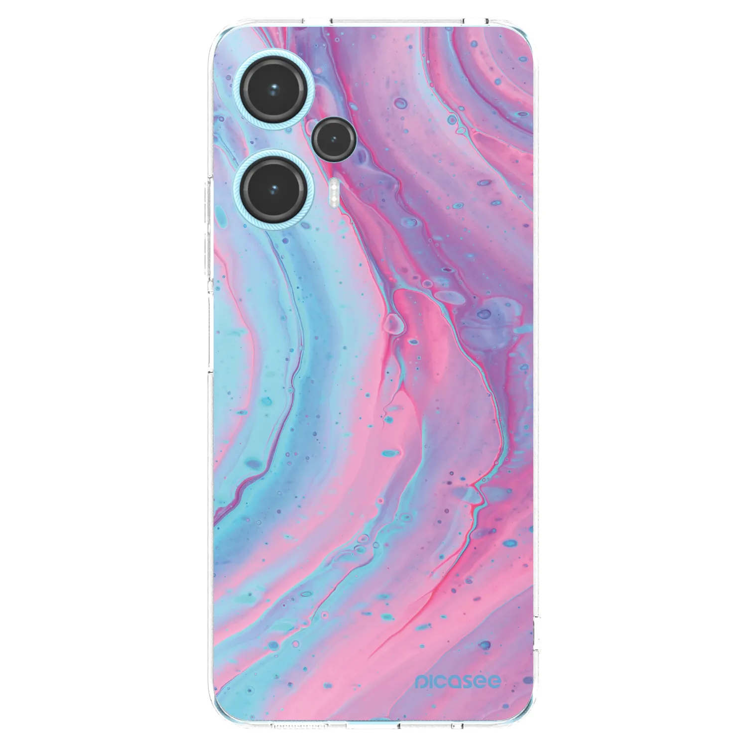Picasee Xiaomi Poco F5 Hülle - Transparentes Silikon - Pink liquid