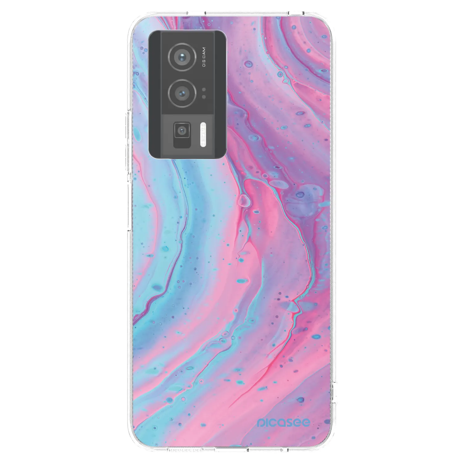 Picasee Xiaomi Poco F5 Pro 5G Hülle - Transparentes Silikon - Pink liquid