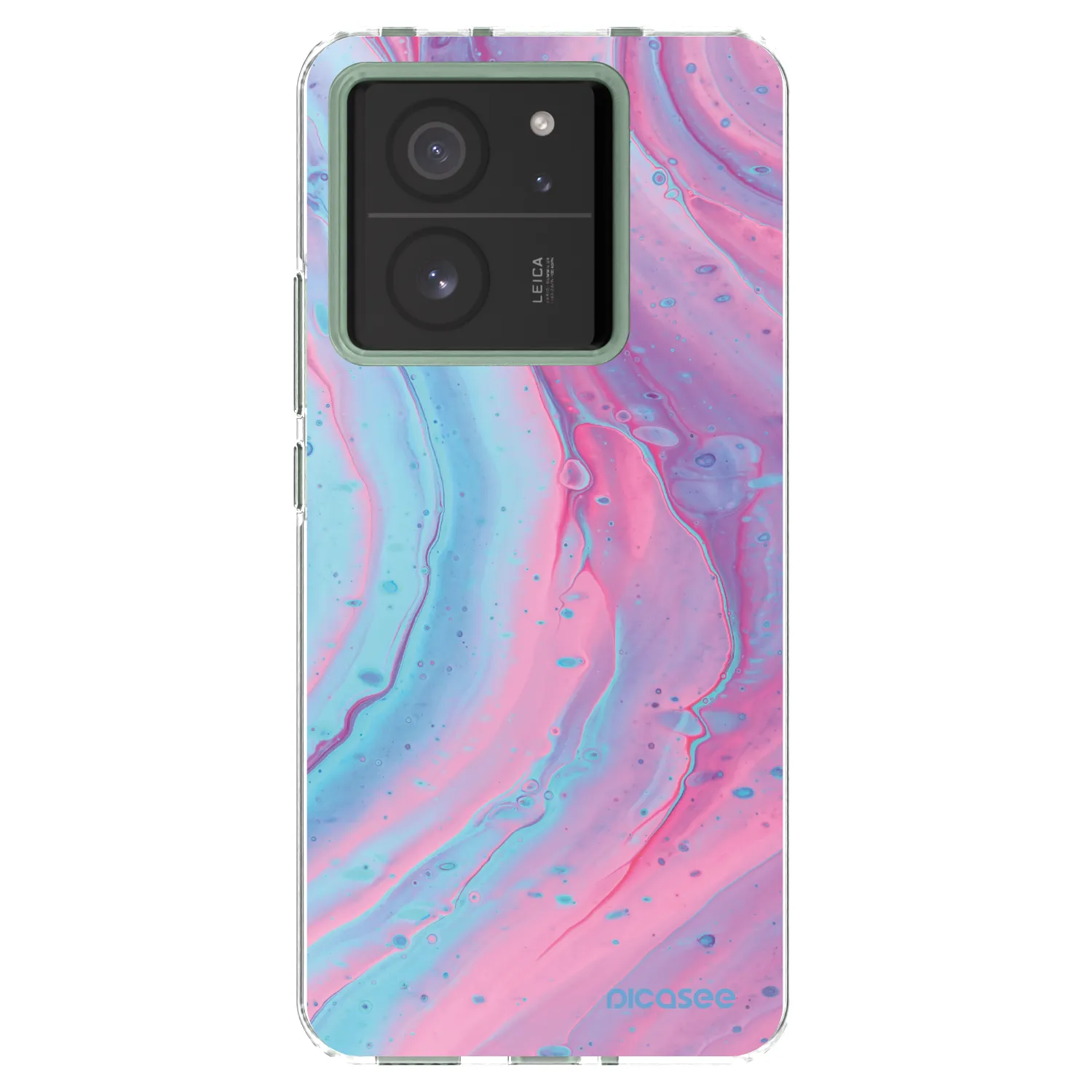 Picasee Xiaomi 13T Hülle - Transparentes Silikon - Pink liquid