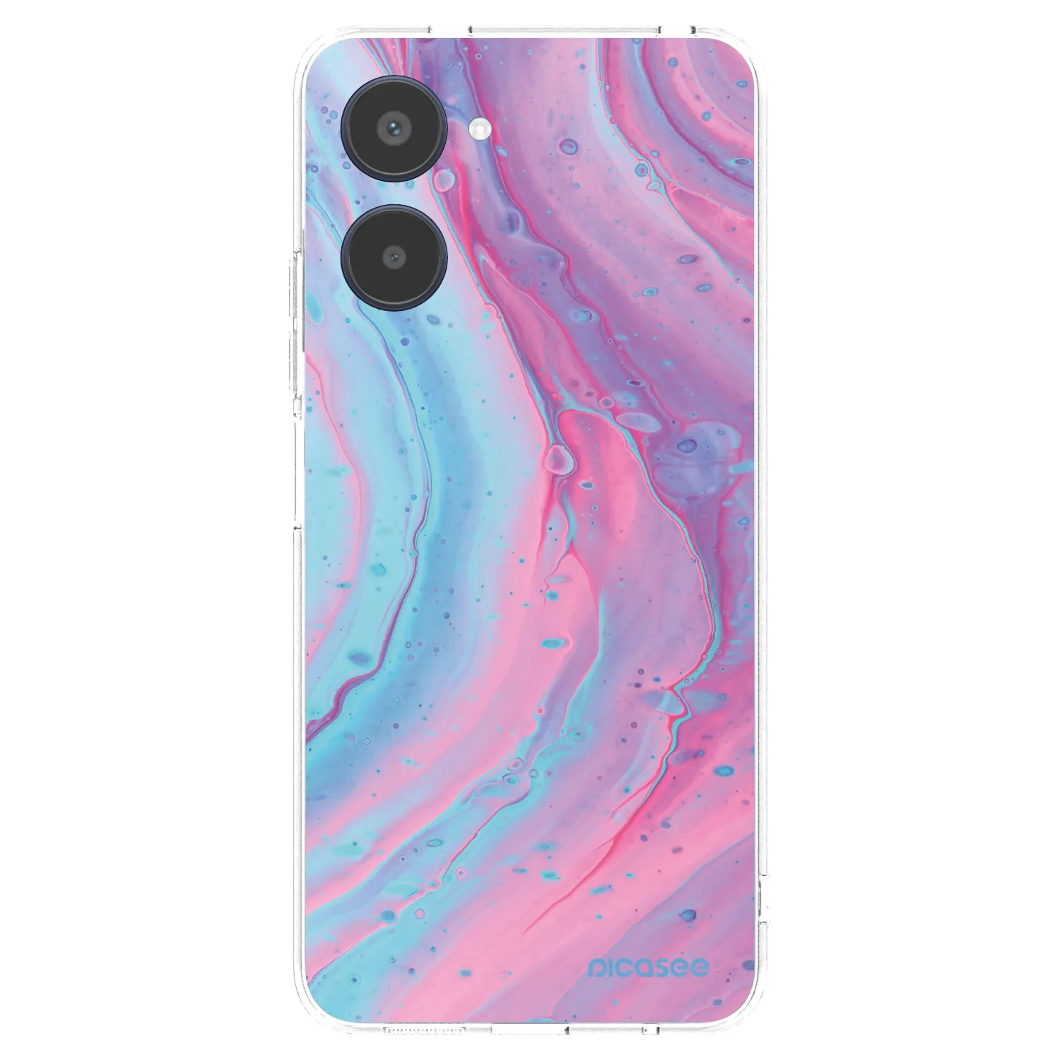 Picasee Realme 10 4G Hülle - Transparentes Silikon - Pink liquid