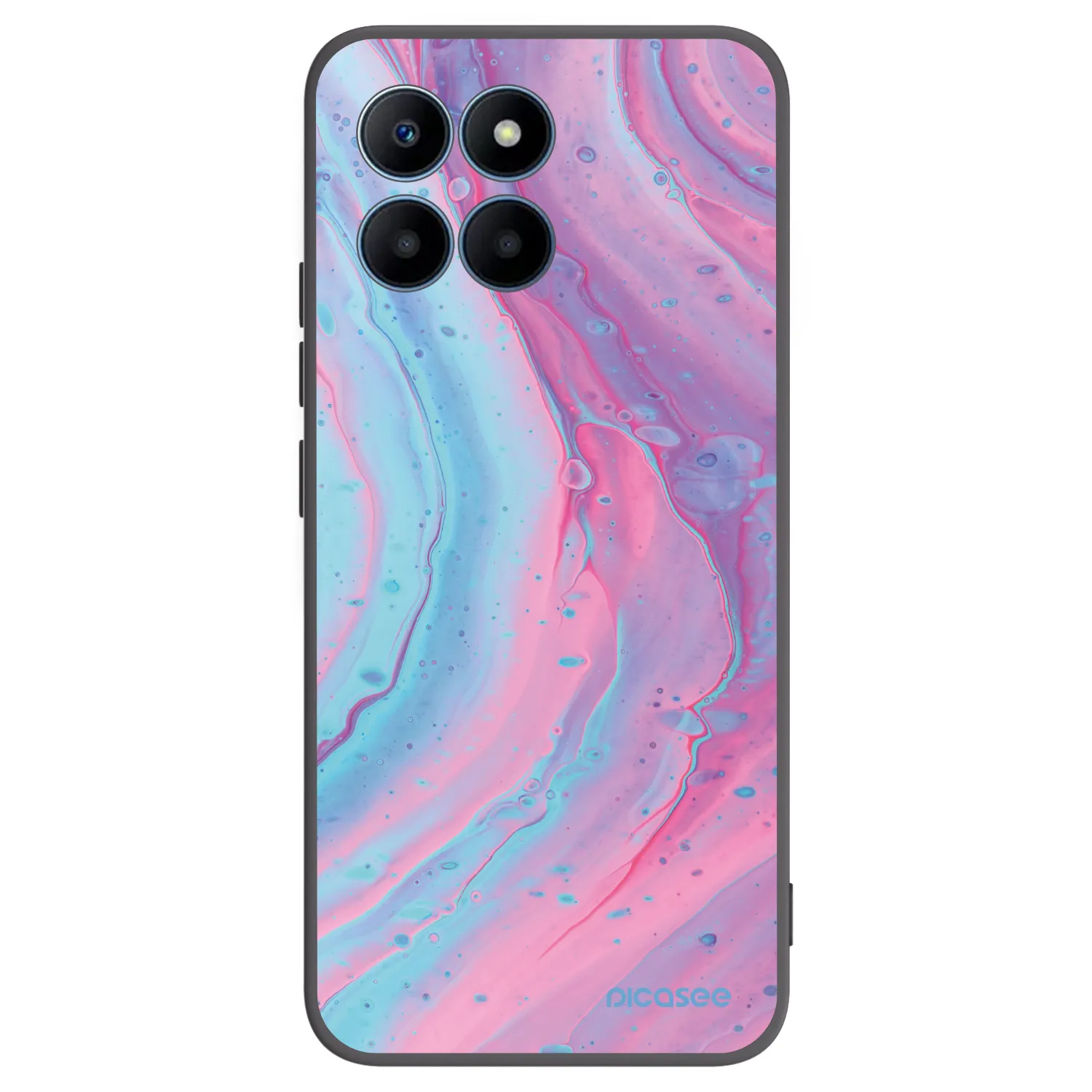 Picasee Honor 70 Lite Hülle - Schwarzes Silikon - Pink liquid