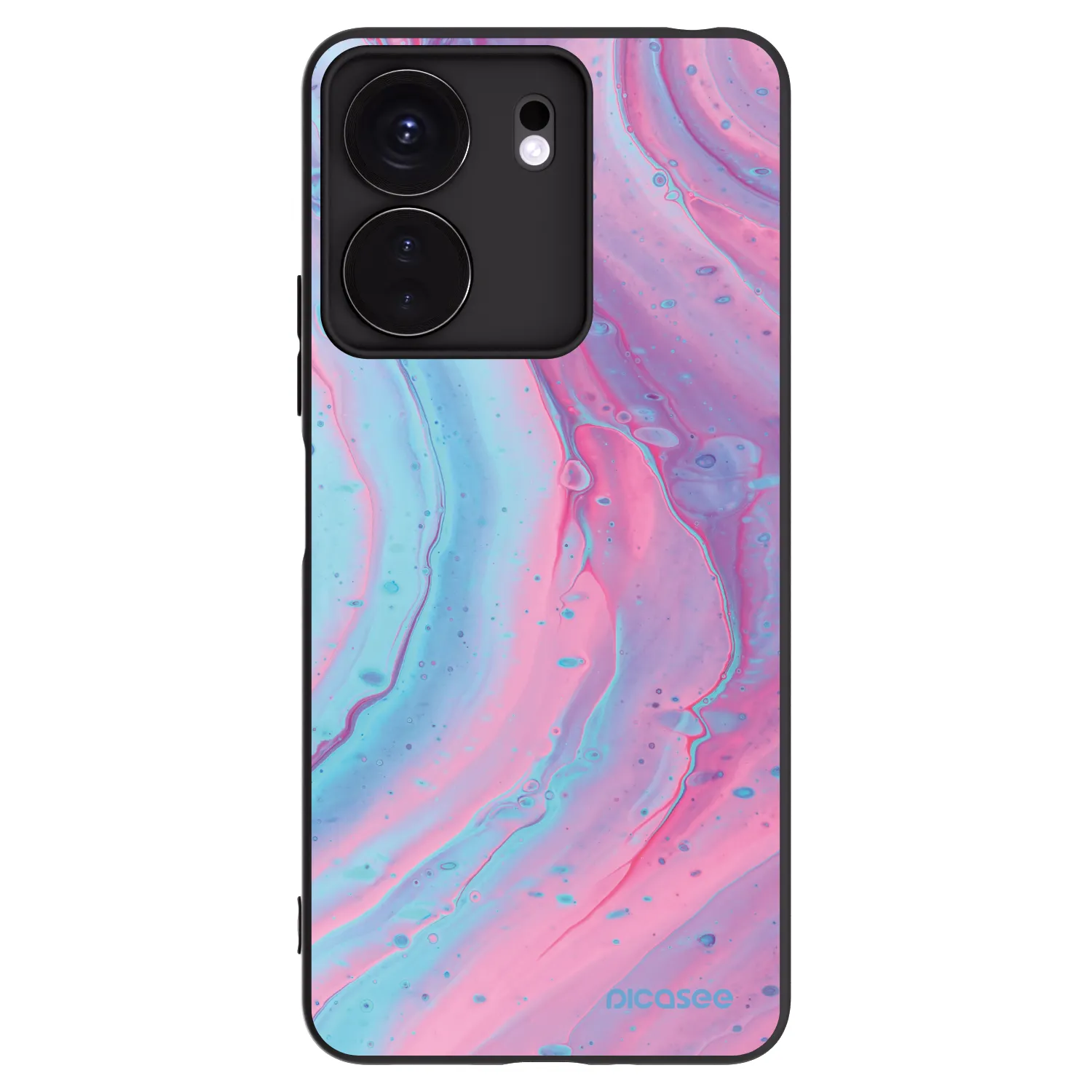 Picasee Xiaomi Redmi 13C 4G Hülle - Schwarzes Silikon - Pink liquid