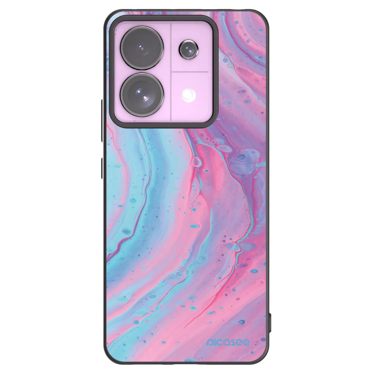 Picasee Xiaomi Redmi Note 13 Pro 5G Hülle - Schwarzes Silikon - Pink liquid