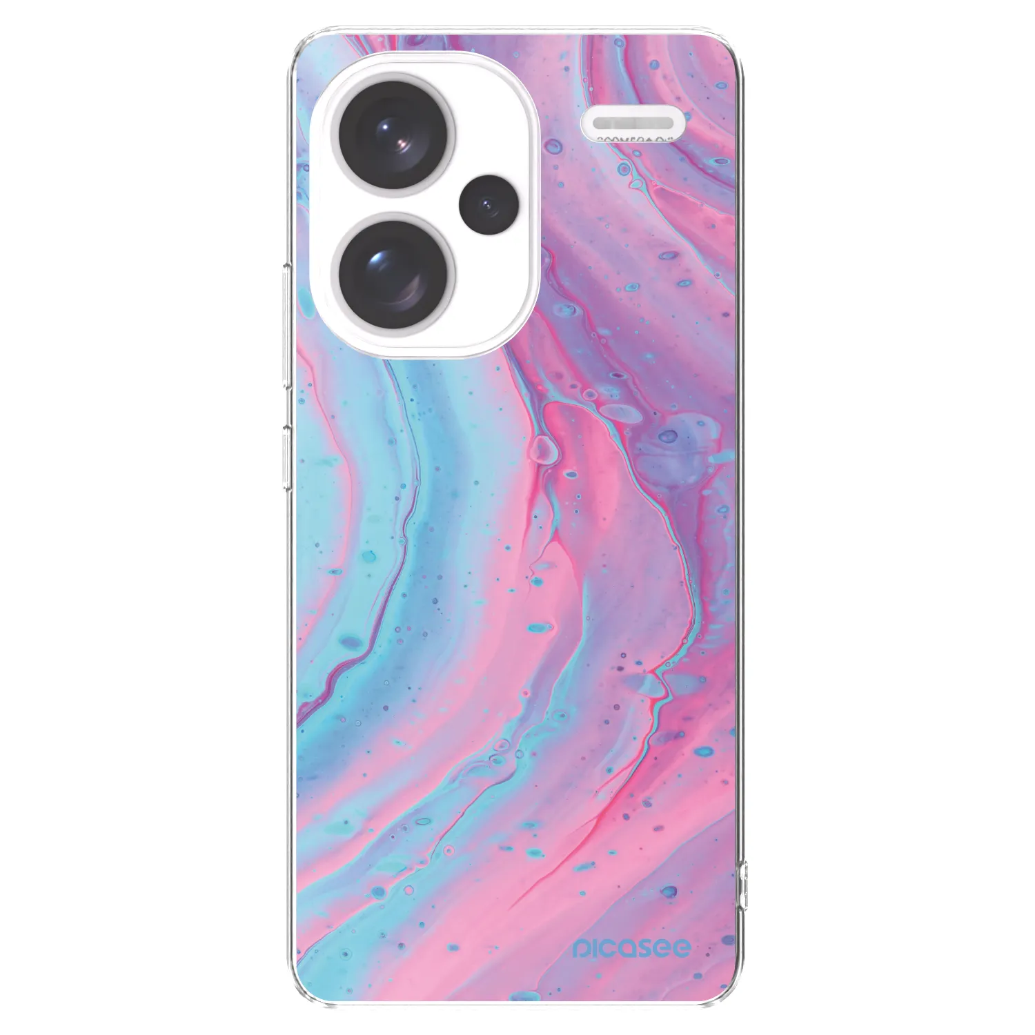 Picasee Xiaomi Redmi Note 13 Pro+ 5G Hülle - Transparentes Silikon - Pink liquid