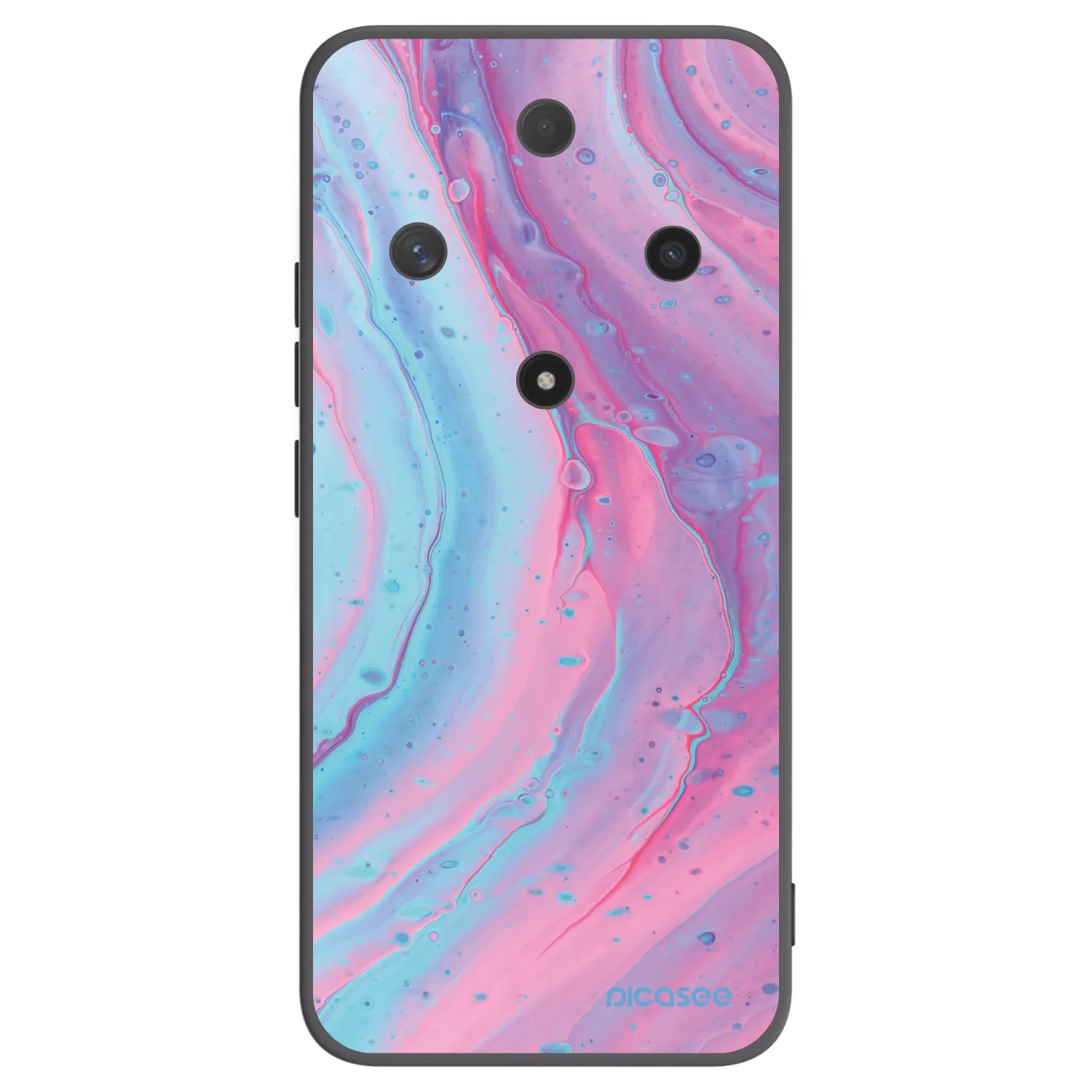 Picasee Honor Magic6 Lite 5G Hülle - Schwarzes Silikon - Pink liquid