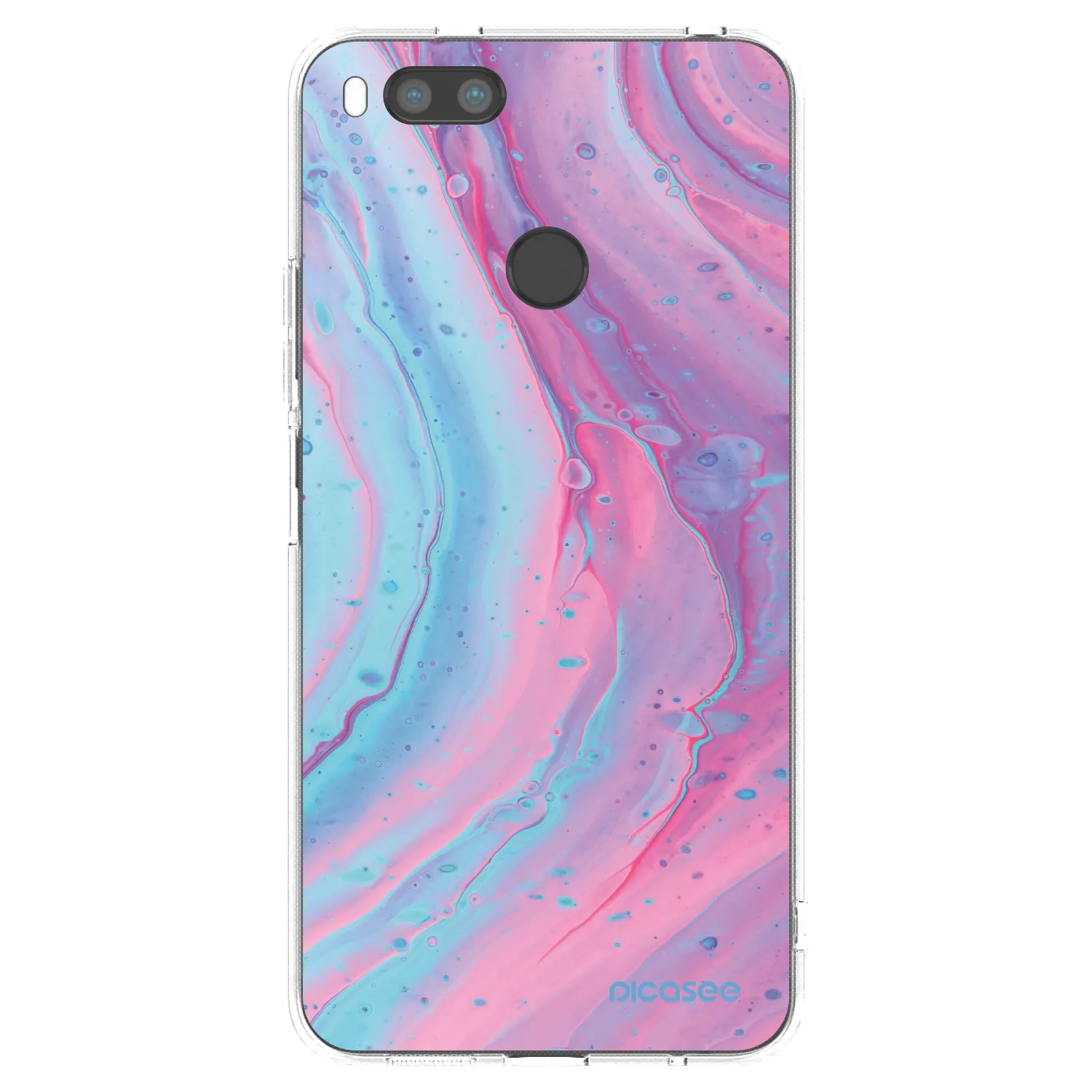 Picasee Xiaomi Mi A1 Global Hülle - Transparentes Silikon - Pink liquid