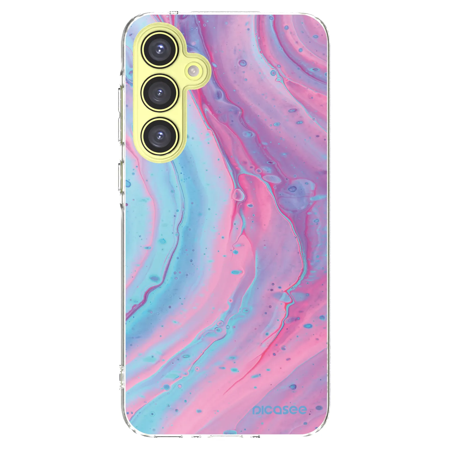 Picasee Samsung Galaxy A35 5G A356B Hülle - Transparentes Silikon - Pink liquid