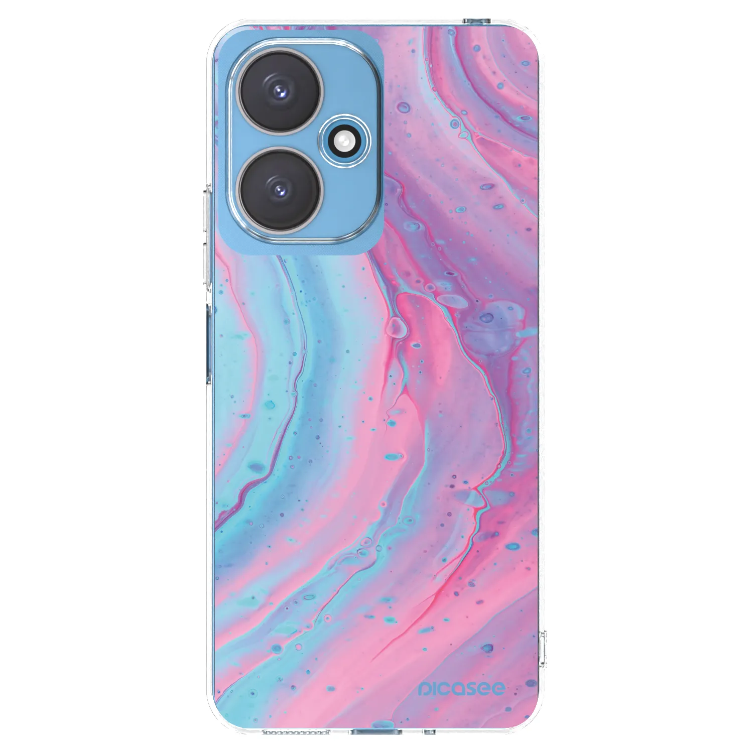 Picasee Xiaomi Redmi 13C 5G Hülle - Transparentes Silikon - Pink liquid