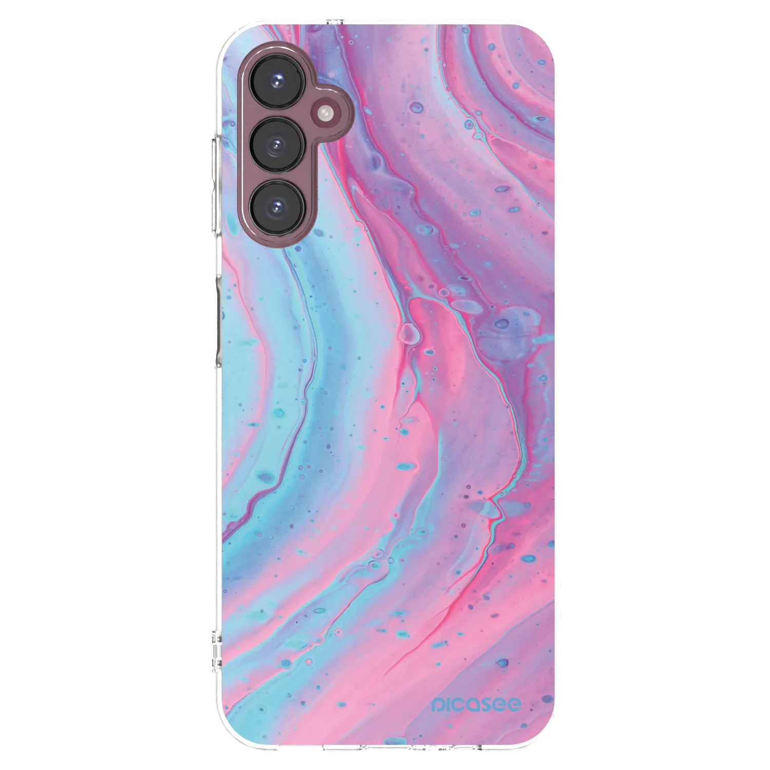 Picasee Samsung Galaxy A05s A057G Hülle - Transparentes Silikon - Pink liquid