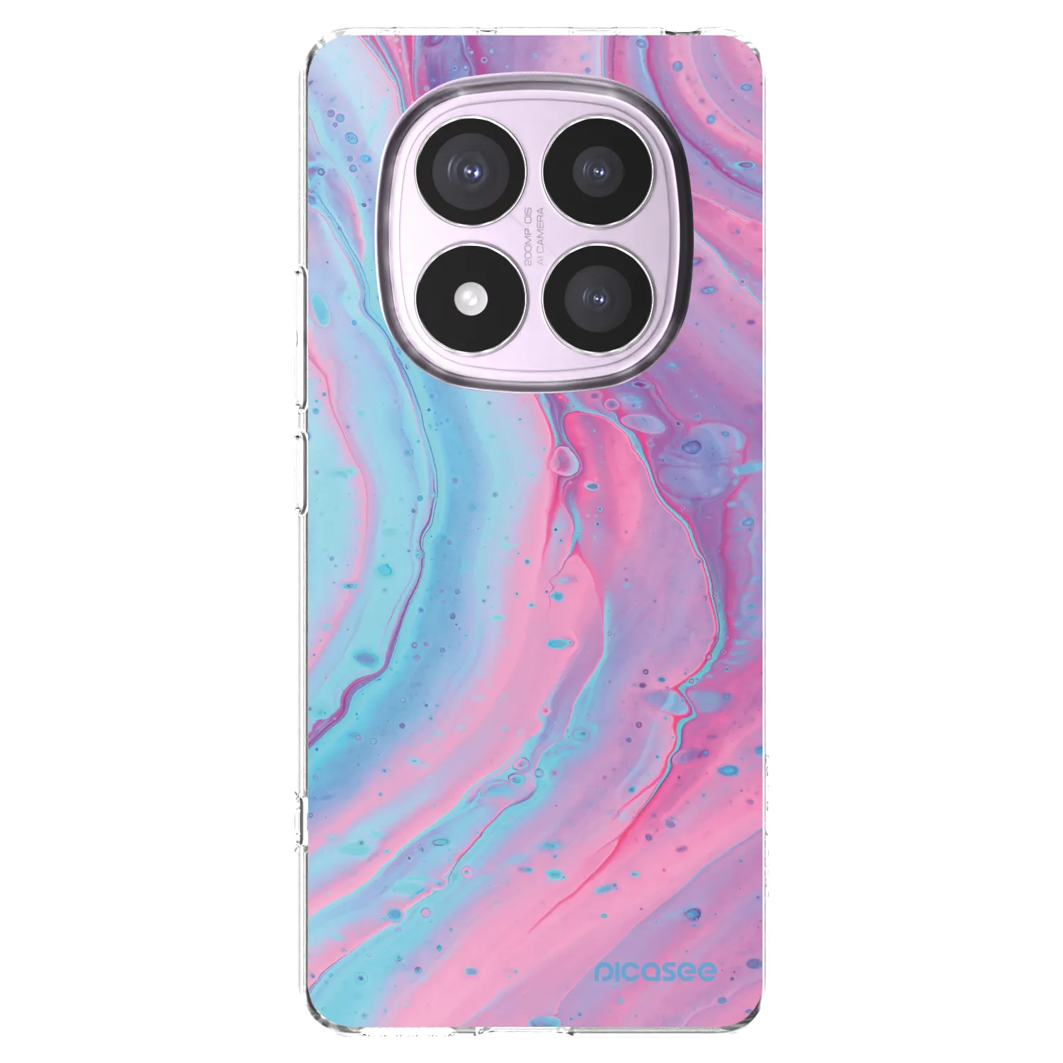 Picasee Xiaomi Redmi Note 14 Pro 5G Hülle - Transparentes Silikon - Pink liquid